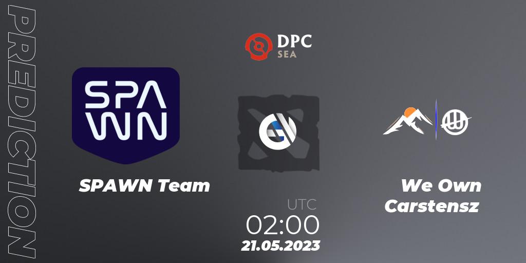 SPAWN Team vs We Own Carstensz: Betting TIp, Match Prediction. 21.05.2023 at 02:02. Dota 2, DPC SEA 2023 Tour 3: Closed Qualifier
