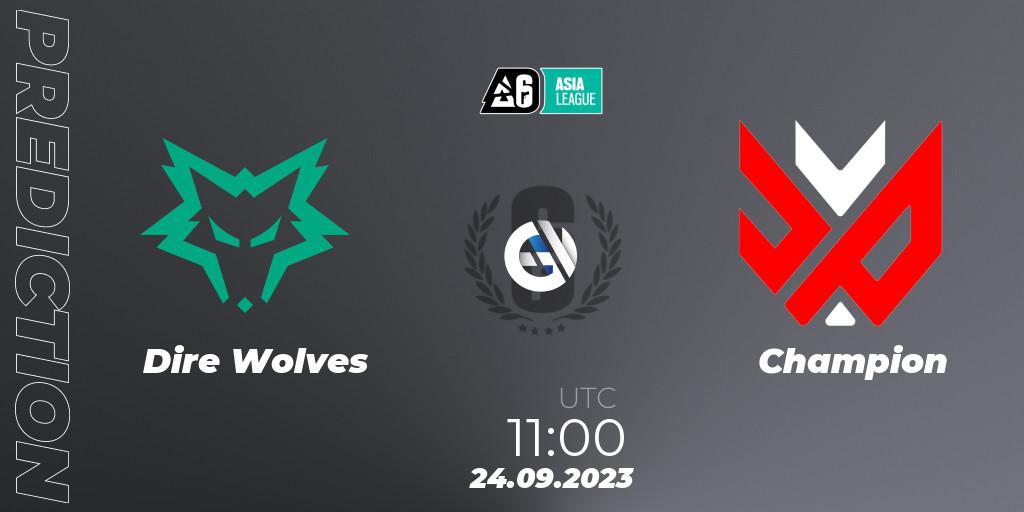 Dire Wolves vs Champion: Betting TIp, Match Prediction. 24.09.23. Rainbow Six, SEA League 2023 - Stage 2