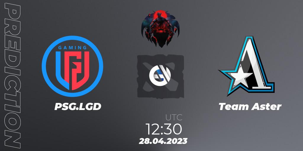 PSG.LGD vs Team Aster: Betting TIp, Match Prediction. 28.04.2023 at 12:30. Dota 2, The Berlin Major 2023 ESL - Group Stage