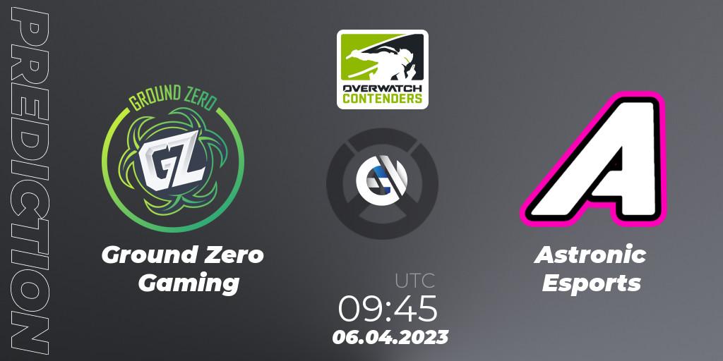 Ground Zero Gaming vs Astronic Esports: Betting TIp, Match Prediction. 06.04.2023 at 09:45. Overwatch, Overwatch Contenders 2023 Spring Series: Australia/New Zealand
