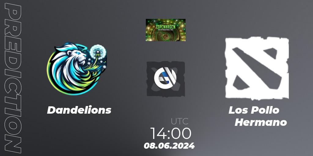 Dandelions vs Los Pollo Hermano: Betting TIp, Match Prediction. 08.06.2024 at 14:00. Dota 2, The International 2024: Western Europe Open Qualifier #2