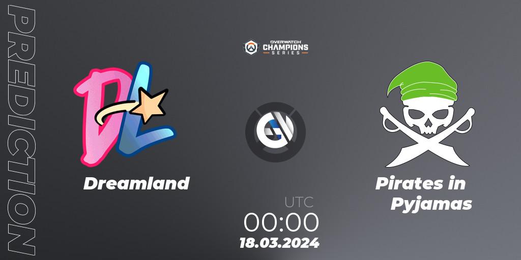 Dreamland vs Pirates in Pyjamas: Betting TIp, Match Prediction. 17.03.2024 at 23:30. Overwatch, Overwatch Champions Series 2024 - North America Stage 1 Group Stage