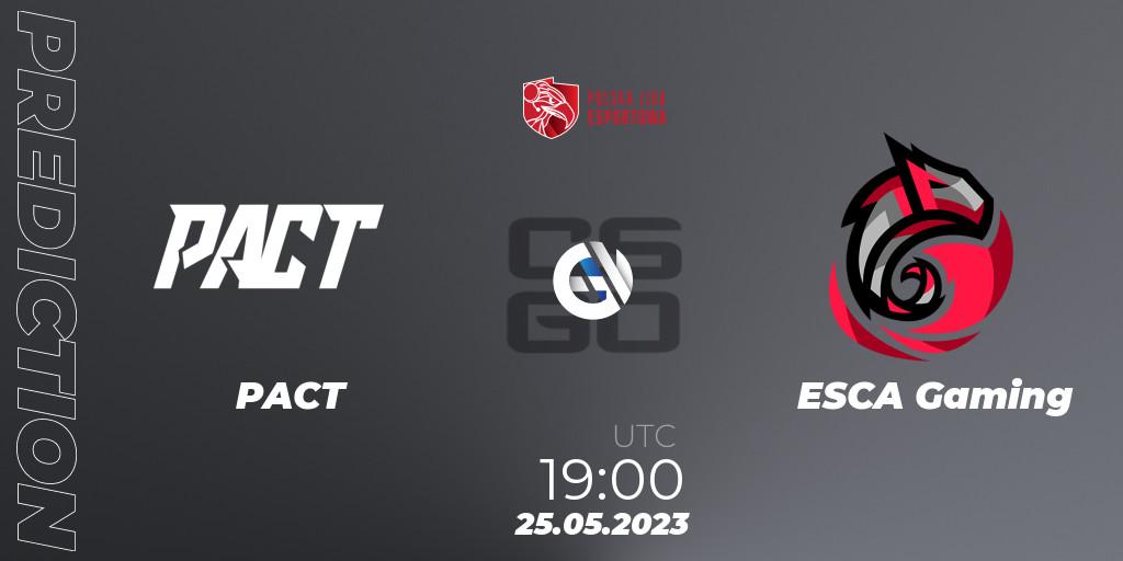 PACT vs ESCA Gaming: Betting TIp, Match Prediction. 25.05.23. CS2 (CS:GO), Polish Esports League 2023 Split 2