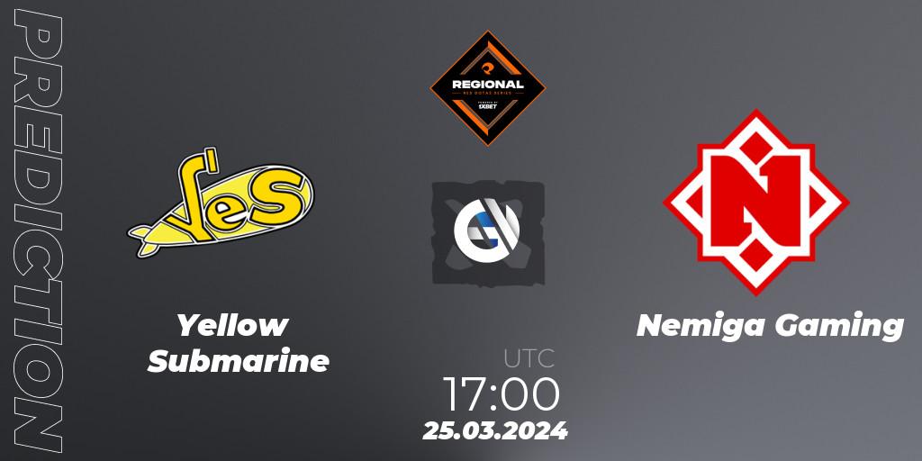 Yellow Submarine vs Nemiga Gaming: Betting TIp, Match Prediction. 25.03.24. Dota 2, RES Regional Series: EU #1