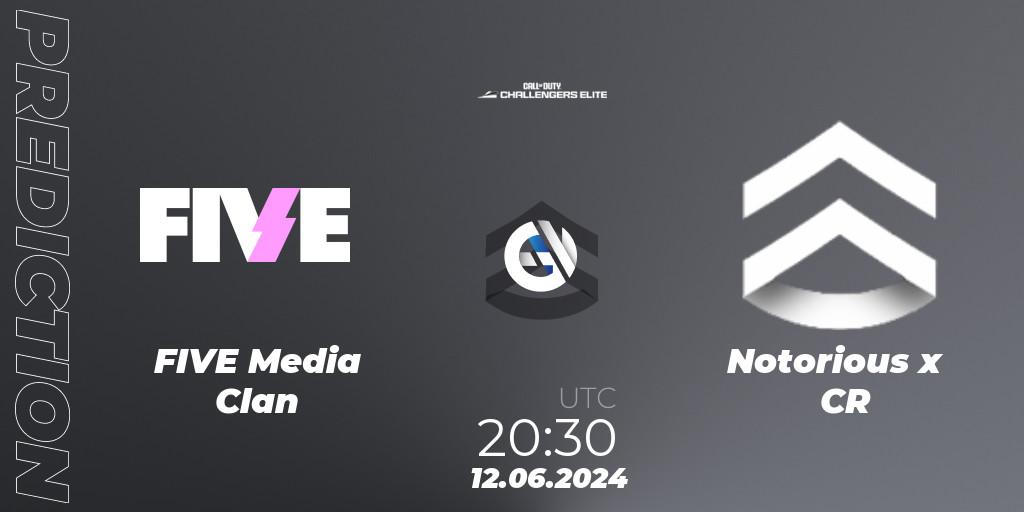FIVE Media Clan vs Notorious x CR: Betting TIp, Match Prediction. 12.06.2024 at 19:30. Call of Duty, Call of Duty Challengers 2024 - Elite 3: EU