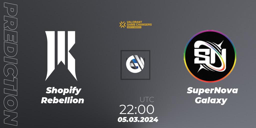 Shopify Rebellion vs SuperNova Galaxy: Betting TIp, Match Prediction. 05.03.24. VALORANT, VCT 2024: Game Changers North America Series Series 1