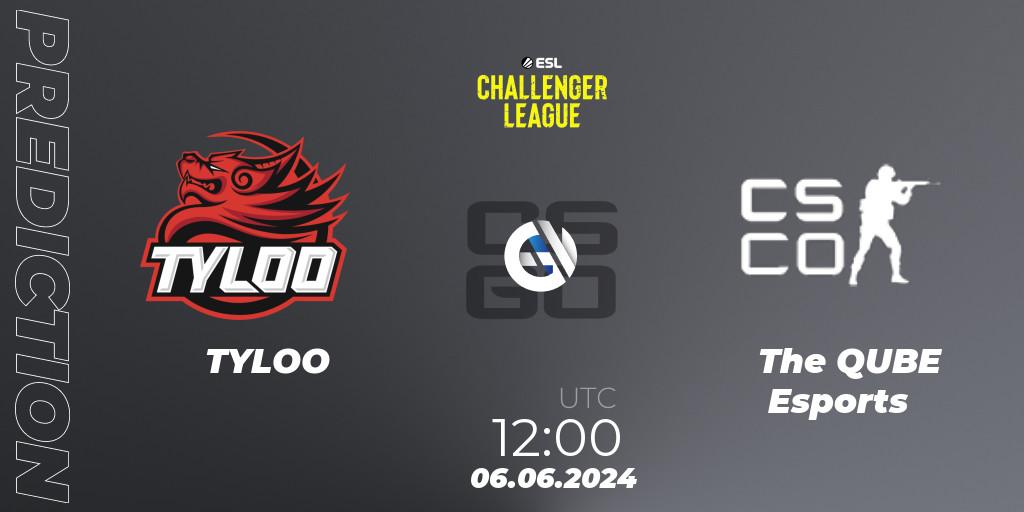 TYLOO vs The QUBE Esports: Betting TIp, Match Prediction. 06.06.2024 at 12:00. Counter-Strike (CS2), ESL Challenger League Season 47: Asia