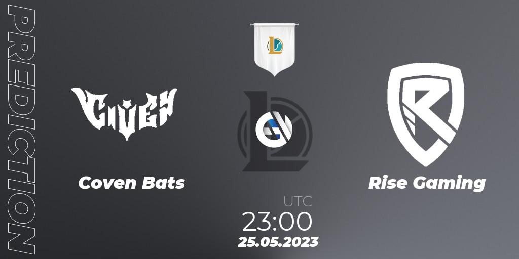 Coven Bats vs Rise Gaming: Betting TIp, Match Prediction. 25.05.2023 at 23:00. LoL, Ignis Cup 2023 Playoffs