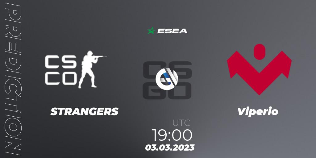STRANGERS vs Viperio: Betting TIp, Match Prediction. 03.03.2023 at 19:00. Counter-Strike (CS2), ESEA Season 44: Advanced Division - Europe