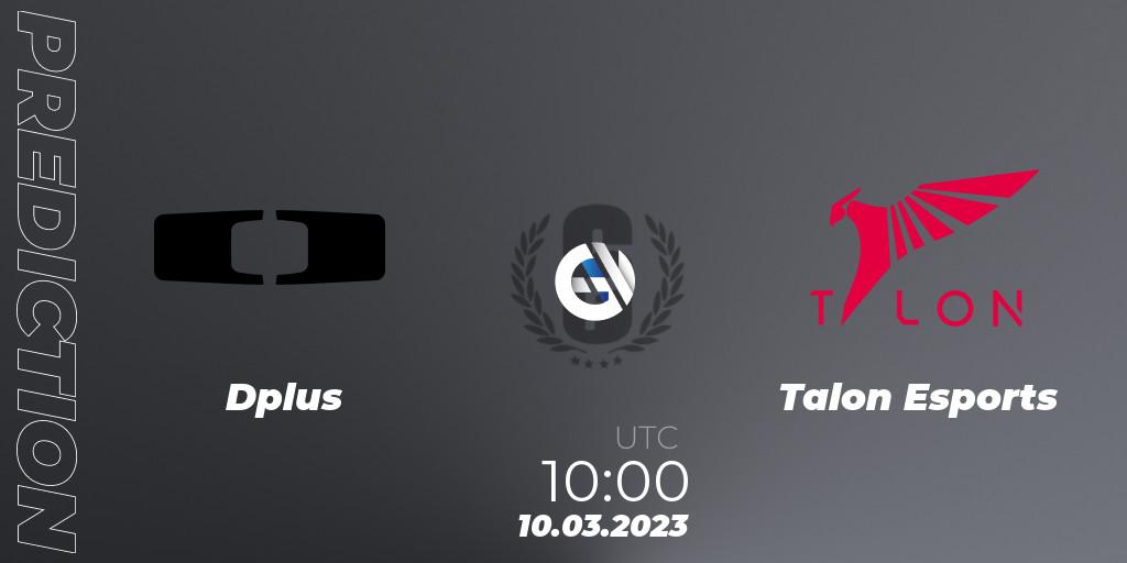 Dplus vs Talon Esports: Betting TIp, Match Prediction. 10.03.2023 at 10:00. Rainbow Six, South Korea League 2023 - Stage 1