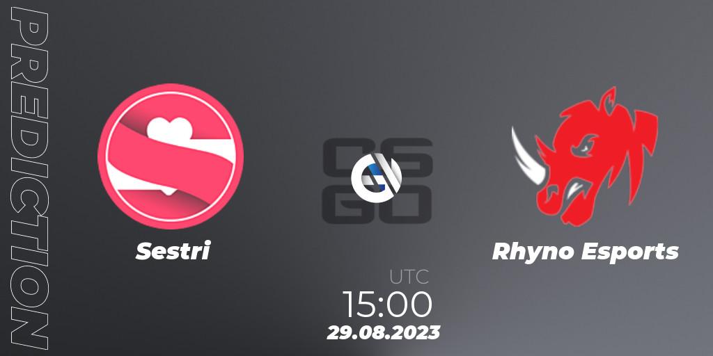 Sestri vs Rhyno Esports: Betting TIp, Match Prediction. 29.08.2023 at 15:00. Counter-Strike (CS2), OFK BGD Esports Series #1: European Closed Qualifier