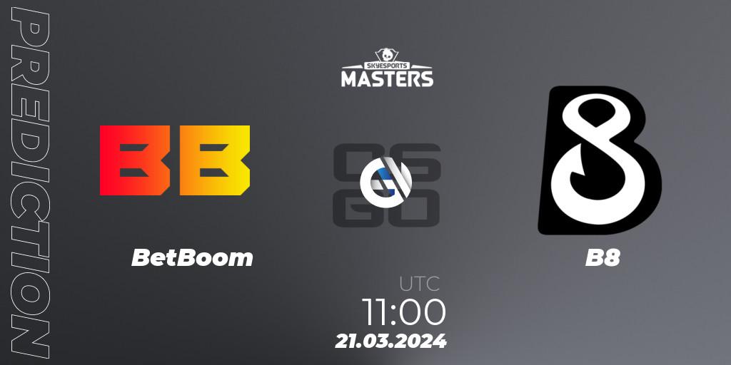 BetBoom vs B8: Betting TIp, Match Prediction. 21.03.24. CS2 (CS:GO), Skyesports Masters 2024: European Qualifier