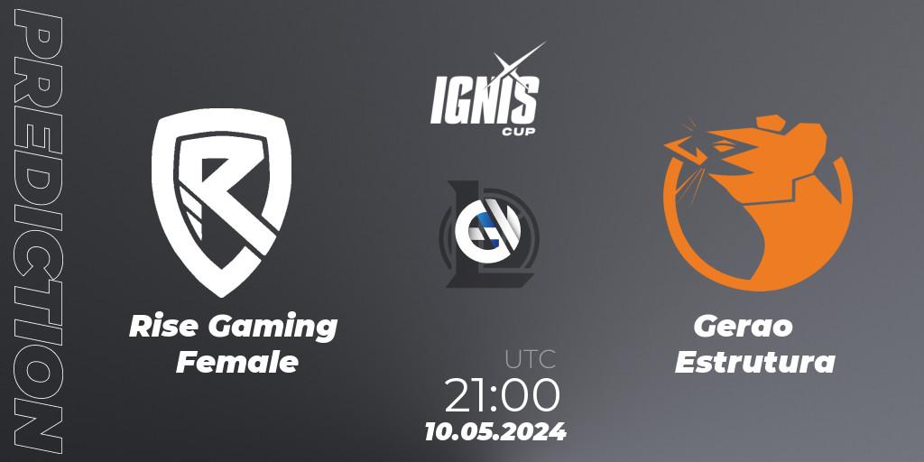Rise Gaming Female vs Geração Estrutura: Betting TIp, Match Prediction. 10.05.2024 at 21:00. LoL, Ignis Cup Split 1 2023