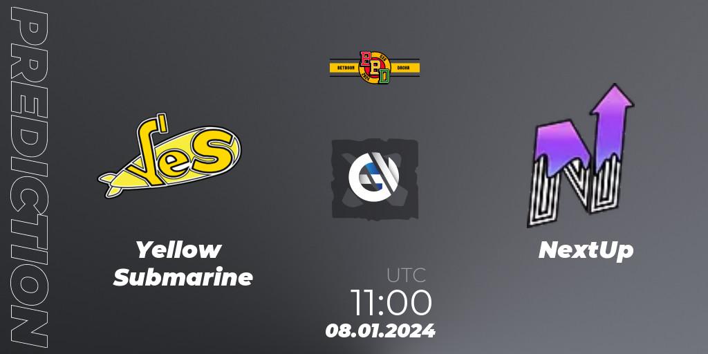 Yellow Submarine vs NextUp: Betting TIp, Match Prediction. 08.01.24. Dota 2, BetBoom Dacha Dubai 2024: EEU Closed Qualifier