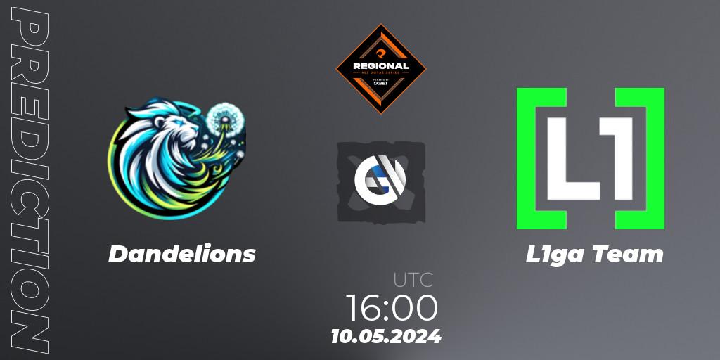 Dandelions vs L1ga Team: Betting TIp, Match Prediction. 10.05.2024 at 17:15. Dota 2, RES Regional Series: EU #2