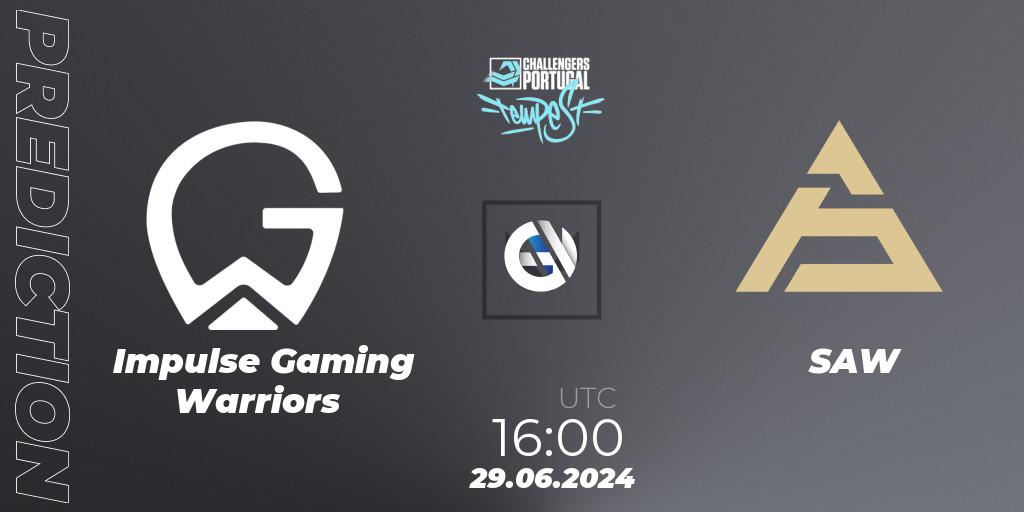 Impulse Gaming Warriors vs SAW: Betting TIp, Match Prediction. 29.06.2024 at 16:00. VALORANT, VALORANT Challengers 2024 Portugal: Tempest Split 2
