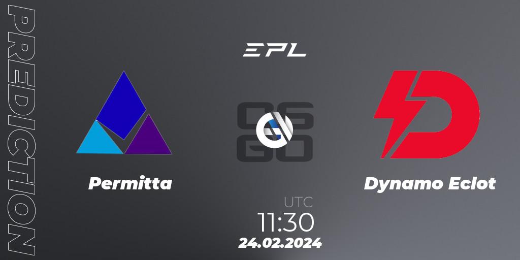 Permitta vs Dynamo Eclot: Betting TIp, Match Prediction. 24.02.2024 at 11:30. Counter-Strike (CS2), European Pro League Season 15: Division 2