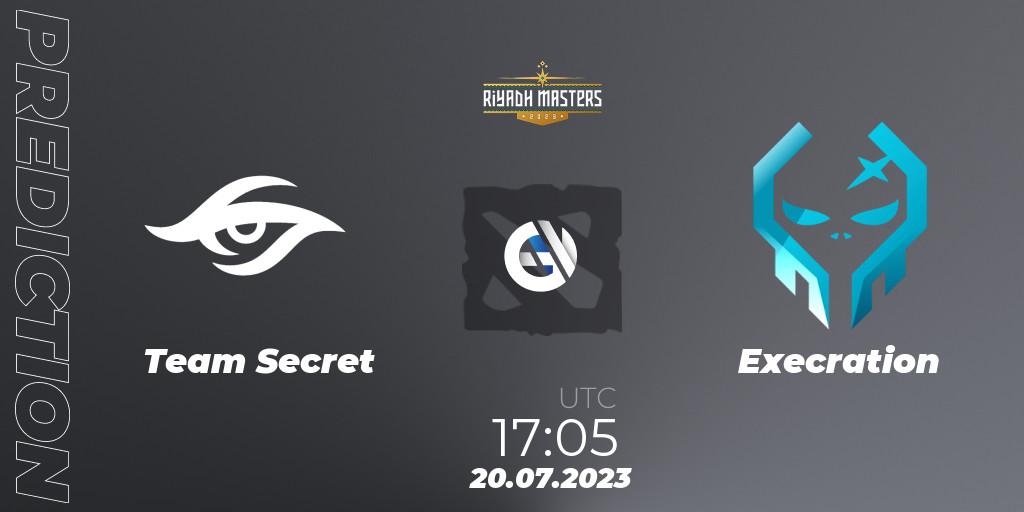 Team Secret vs Execration: Betting TIp, Match Prediction. 20.07.2023 at 17:05. Dota 2, Riyadh Masters 2023
