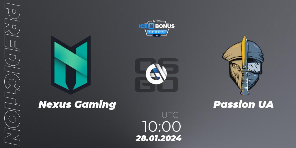 Nexus Gaming vs Passion UA: Betting TIp, Match Prediction. 28.01.24. CS2 (CS:GO), IceBonus Series #1