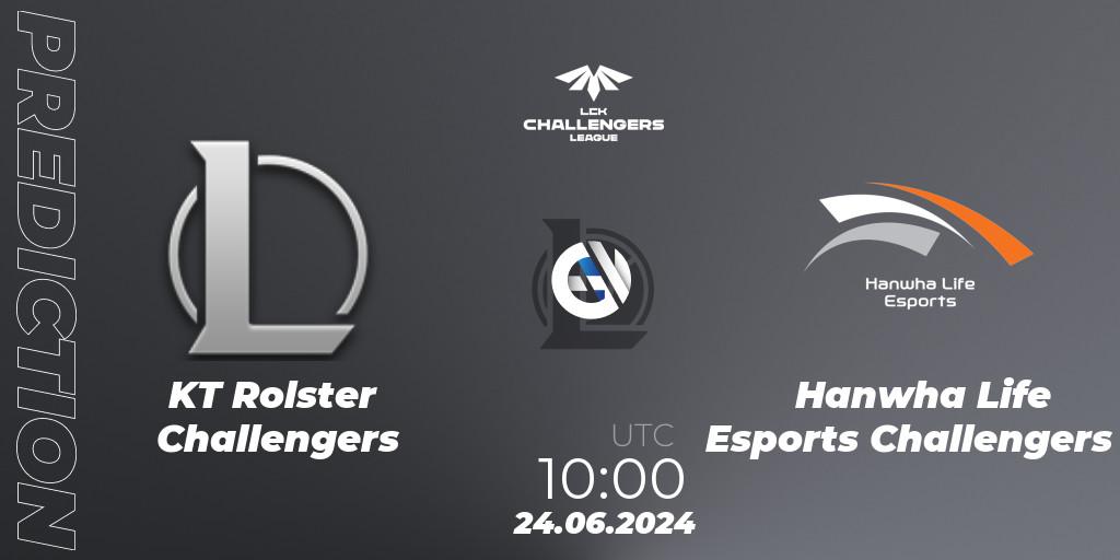 KT Rolster Challengers vs Hanwha Life Esports Challengers: Betting TIp, Match Prediction. 24.06.2024 at 10:00. LoL, LCK Challengers League 2024 Summer - Group Stage