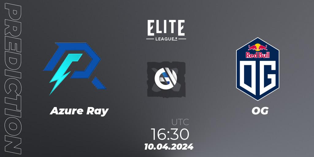 Azure Ray vs OG: Betting TIp, Match Prediction. 10.04.2024 at 16:38. Dota 2, Elite League: Round-Robin Stage