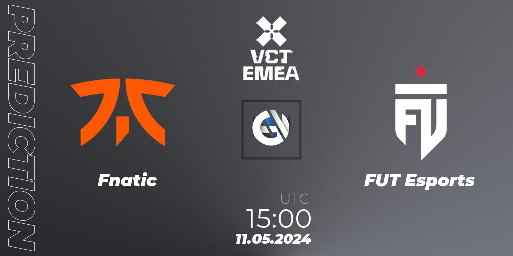 Fnatic vs FUT Esports: Betting TIp, Match Prediction. 11.05.2024 at 15:00. VALORANT, VCT 2024: EMEA Stage 1