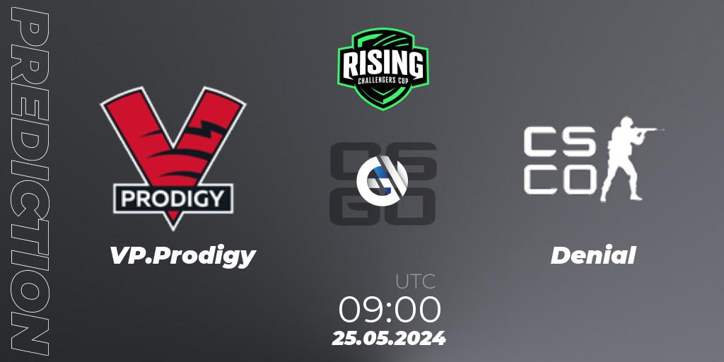 VP.Prodigy vs Denial: Betting TIp, Match Prediction. 26.05.2024 at 18:00. Counter-Strike (CS2), Rising Challengers Cup #1