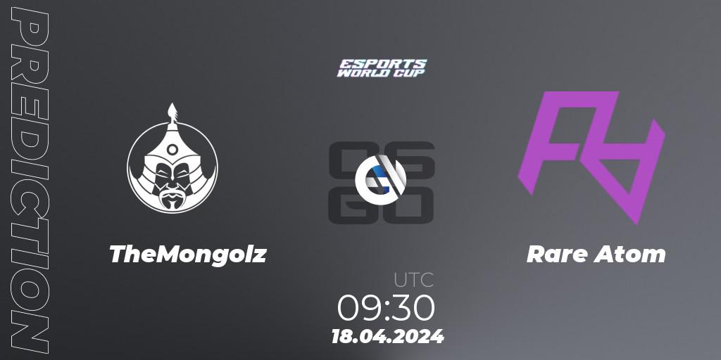 TheMongolz vs Rare Atom: Betting TIp, Match Prediction. 18.04.2024 at 09:30. Counter-Strike (CS2), Esports World Cup 2024: Asian Closed Qualifier