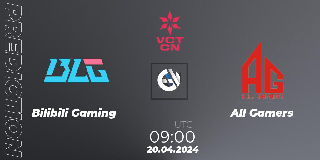 Bilibili Gaming vs All Gamers: Betting TIp, Match Prediction. 20.04.2024 at 09:10. VALORANT, VALORANT Champions Tour China 2024: Stage 1 - Group Stage