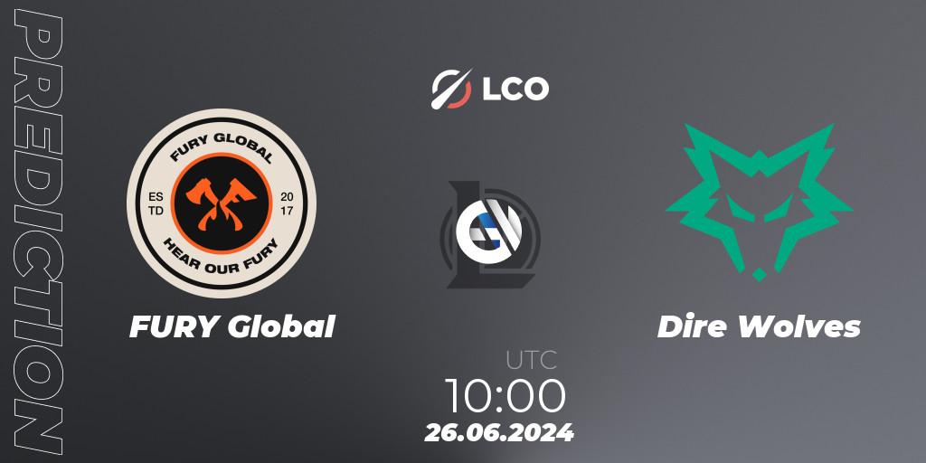 FURY Global vs Dire Wolves: Betting TIp, Match Prediction. 26.06.2024 at 10:00. LoL, LCO Split 2 2024 - Group Stage