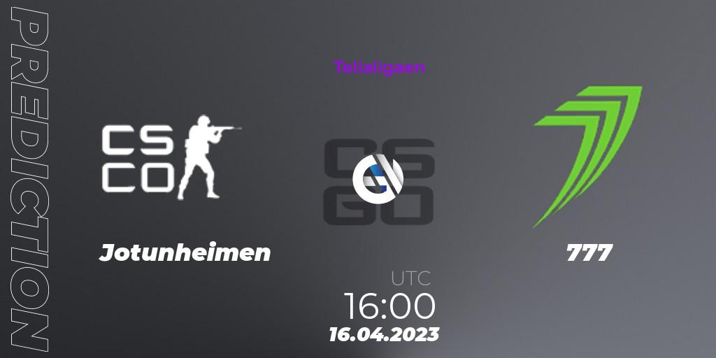 Jotunheimen vs 777: Betting TIp, Match Prediction. 16.04.23. CS2 (CS:GO), Telialigaen Spring 2023: Group stage