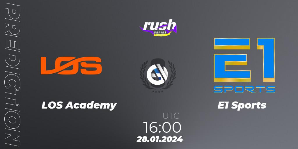 LOS Academy vs E1 Sports: Betting TIp, Match Prediction. 28.01.2024 at 16:00. Rainbow Six, RUSH SERIES Summer