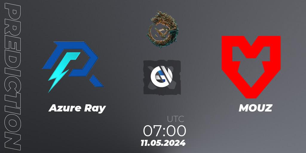 Azure Ray vs MOUZ: Betting TIp, Match Prediction. 11.05.2024 at 07:00. Dota 2, PGL Wallachia Season 1 - Group Stage