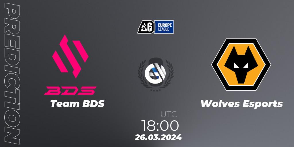 Team BDS vs Wolves Esports: Betting TIp, Match Prediction. 26.03.2024 at 19:00. Rainbow Six, Europe League 2024 - Stage 1