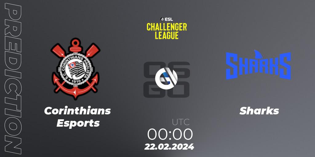 Corinthians Esports vs Sharks: Betting TIp, Match Prediction. 22.02.24. CS2 (CS:GO), ESL Challenger League Season 47: South America