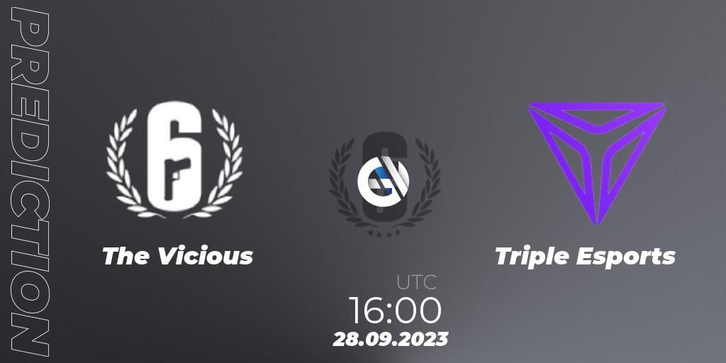 The Vicious vs Triple Esports: Betting TIp, Match Prediction. 28.09.2023 at 16:00. Rainbow Six, Saudi eLeague 2023 - Stage 2