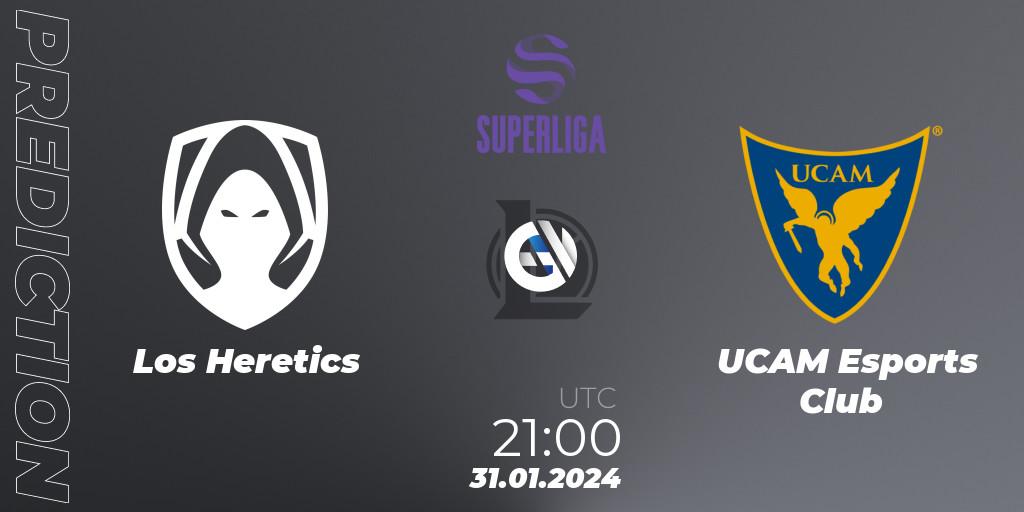 Los Heretics vs UCAM Esports Club: Betting TIp, Match Prediction. 31.01.2024 at 21:00. LoL, Superliga Spring 2024 - Group Stage