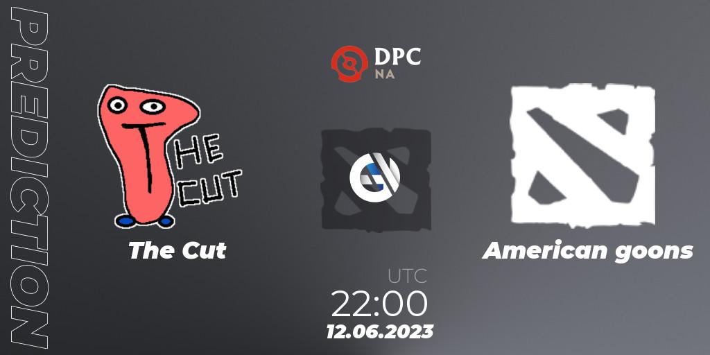 The Cut vs American goons: Betting TIp, Match Prediction. 12.06.2023 at 21:56. Dota 2, DPC 2023 Tour 3: NA Division II (Lower)