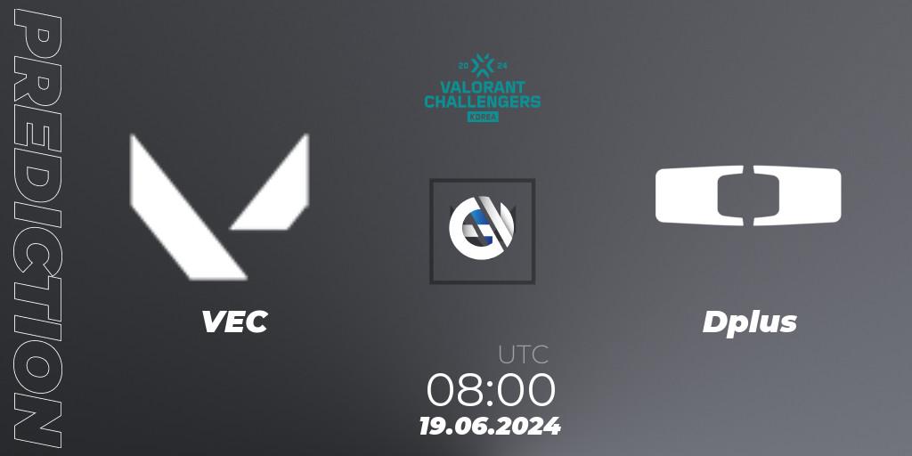 VEC vs Dplus: Betting TIp, Match Prediction. 19.06.2024 at 06:00. VALORANT, VALORANT Challengers 2024 Korea: Split 2