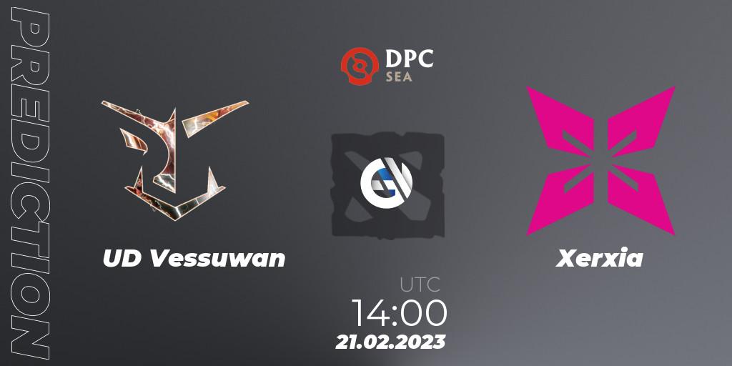 UD Vessuwan vs Xerxia: Betting TIp, Match Prediction. 21.02.2023 at 14:00. Dota 2, DPC 2022/2023 Winter Tour 1: SEA Division II (Lower)