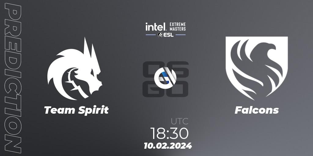 Team Spirit vs Falcons: Betting TIp, Match Prediction. 10.02.2024 at 18:30. Counter-Strike (CS2), IEM Katowice 2024