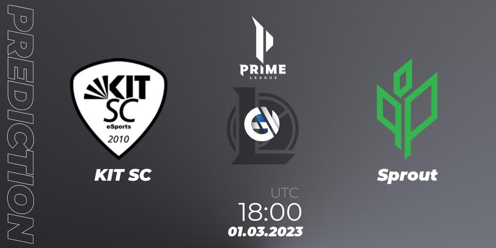 KIT SC vs Sprout: Betting TIp, Match Prediction. 01.03.2023 at 18:00. LoL, Prime League 2nd Division Spring 2023 - Group Stage