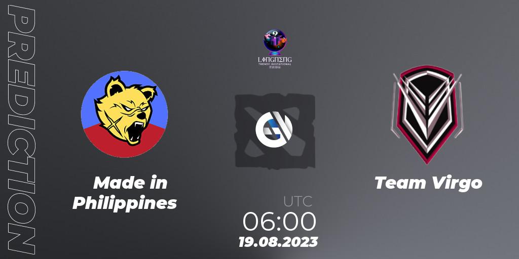 Made in Philippines vs Team Virgo: Betting TIp, Match Prediction. 24.08.23. Dota 2, LingNeng Trendy Invitational
