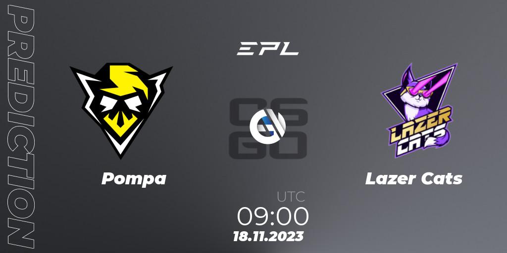 Pompa vs Lazer Cats: Betting TIp, Match Prediction. 18.11.23. CS2 (CS:GO), European Pro League Season 12: Division 2