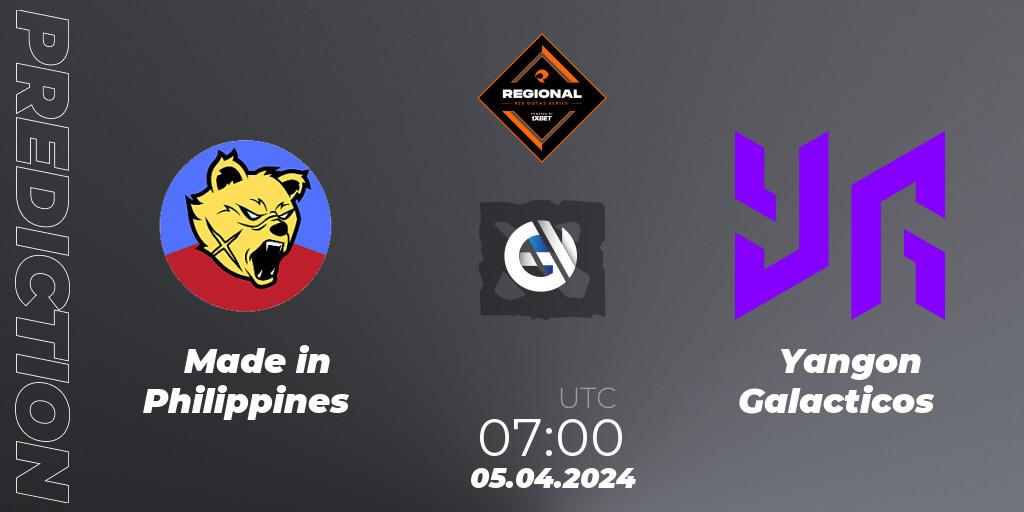 Made in Philippines vs Yangon Galacticos: Betting TIp, Match Prediction. 05.04.24. Dota 2, RES Regional Series: SEA #2