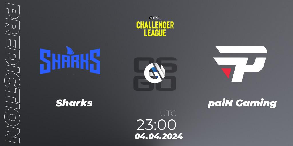 Sharks vs paiN Gaming: Betting TIp, Match Prediction. 04.04.24. CS2 (CS:GO), ESL Challenger League Season 47: South America