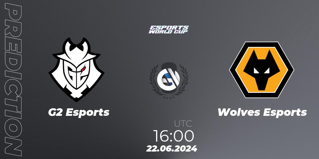 G2 Esports vs Wolves Esports: Betting TIp, Match Prediction. 22.06.2024 at 16:00. Rainbow Six, Esports World Cup 2024: Europe OQ