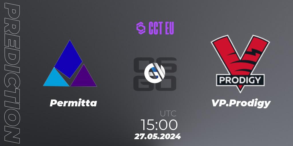 Permitta vs VP.Prodigy: Betting TIp, Match Prediction. 27.05.2024 at 15:00. Counter-Strike (CS2), CCT Season 2 Europe Series 4
