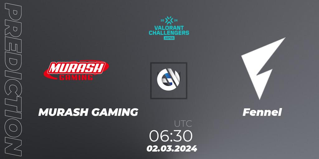 MURASH GAMING vs Fennel: Betting TIp, Match Prediction. 02.03.24. VALORANT, VALORANT Challengers Japan 2024: Split 1