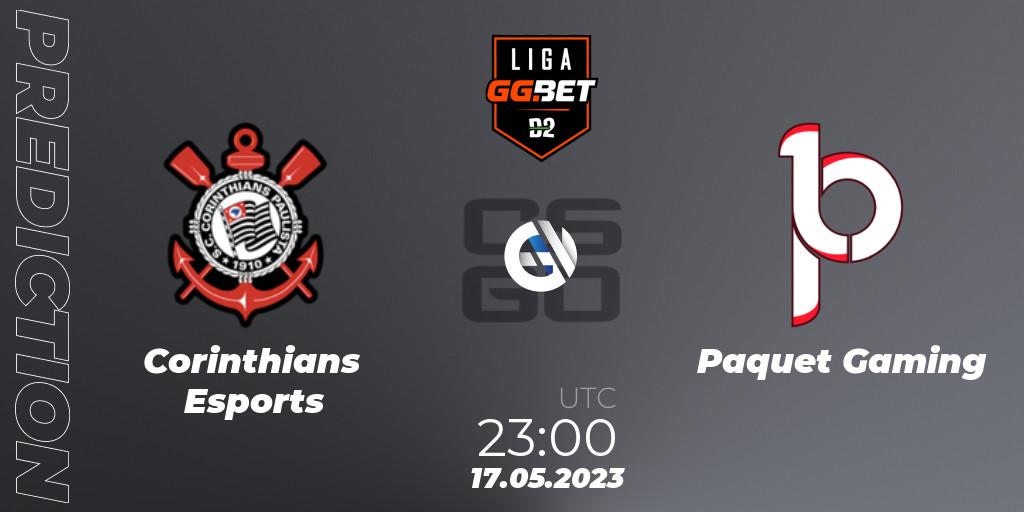 Corinthians Esports vs Paquetá Gaming: Betting TIp, Match Prediction. 17.05.2023 at 23:00. Counter-Strike (CS2), Dust2 Brasil Liga Season 1
